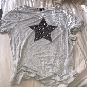 Sequin star shirt